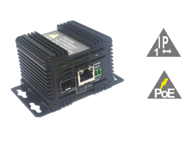 OSD2153P MICRO 10/100/1000Base-T to 1000Base-X BRIDGE TYPE MEDIA CONVERTER with PoE++ SOURCE​